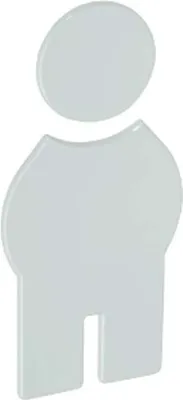 Produktbild von Hewi Symbol Herren selbstklebend ohne Zapfen tiefschwarz - 801.91.010 90