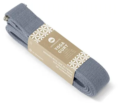 Immagine prodotto di Lotuscrafts® Yogagurt 2,5 m - Fascia per lo stretching, ideale per lo yoga; 100% Cotonelogico, fascia lunga per yoga con chiusura in metallo, adatta sia a principianti che a praticanti esperti, dimensioni 250 x 3,8 cm