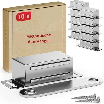 Productafbeelding van Famanu Türmagnet – Robuuste magnetische sluiting – Zilverkleurig