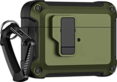 Obrázok produktu pre Puzdro Armour Pro pre Airpods 4 s karabínou - zelené