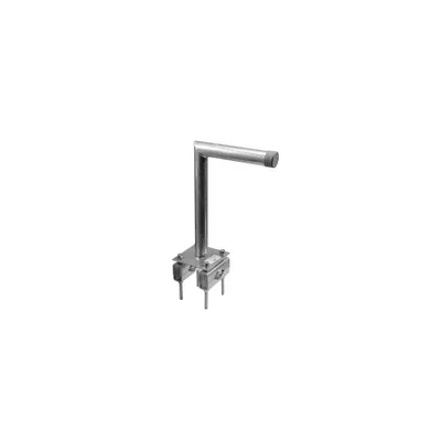 Obrázek produktu pro Úhlový držák sloupu, žárově pozinkovaný, 50 mm, rozpětí 100 mm