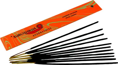 Produktbild von Auroshikha Räucherstäbchen - Jasmine Incense, Orange, 23*3,5*0,3 cm, Indische Räucherstäbchen