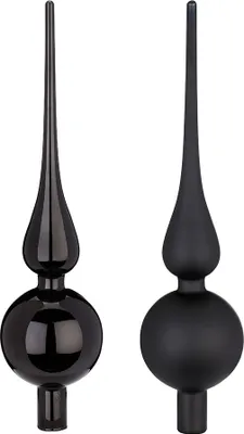 Produktbild von Christbaumspitze Glas 28cm 1 Stück matt / glanz sortiert - Ebony Black