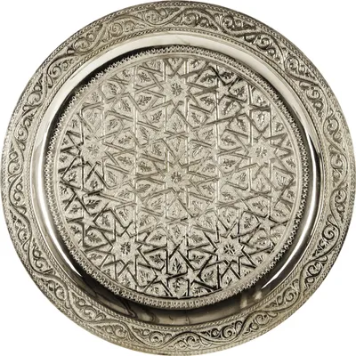 Immagine prodotto di Vassoio orientale Mehdia color argento 30 cm