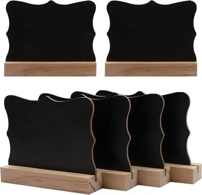 Immagine prodotto di Lavagne in legno lavabili - mini lavagne - 6 pezzi - per matrimoni o buffet
