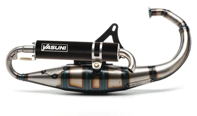 Image de YASUNI Scooter R Système d'échappement complet - Acier/Aluminium Noir
