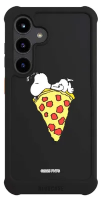 Produktbild von NIVOCASE Hülle für Samsung Galaxy S24  Stoßfeste Handyhülle NIVOmax Case Schwarz Pizza Peanuts Snoopy