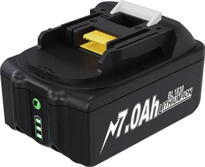 Obrázek produktu pro BL1830 Náhradní baterie, 18V Li-Ion 7000 mAh (18650), kompatibilní s Makita LXT BL1830/BL1860/LXT400, béžová barva