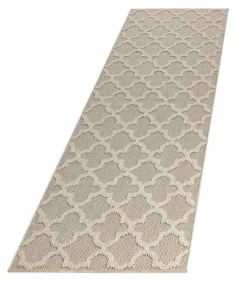 Zdjęcie produktu dla Bieżnik na dywan, odporny na warunki atmosferyczne, beżowy, 80x250 cm, w stylu skandynawskim