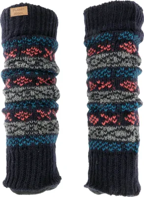 Produktbild von Wollstulpen aus Nepal, Beinstulpen mit Muster - Blau, Uni, Wolle, Socken & Beinstulpen