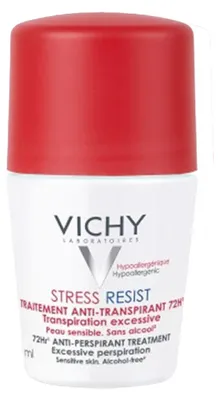 Productafbeelding van Vichy - Deo Stress Resist overmatige Transpiratie roller 72 uur - 50 ml