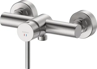 Produktbild von Avapax | Duscharmatur Kseno - Gebürsteter Edelstahl - Einhebelmischer - Korrosionsbeständig - Modernes Design