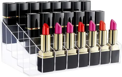 Productafbeelding van Benvivy lippenstifthouder met 40 vakken, lippenstifthouder, make-up organizer, transparante lippenstifthouder van acryl