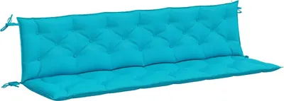 Obrázok produktu pre vidaXL Vankúše na záhradnú lavicu 2 ks. Tyrkysová 200x50x7 cm Látka