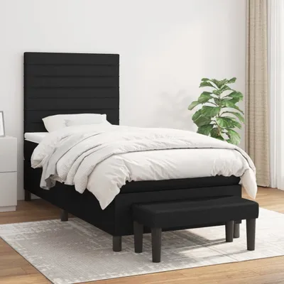 Produktbild von Maison Exclusive - Boxspringbett mit Matratze Schwarz 90x200 cm Stoff