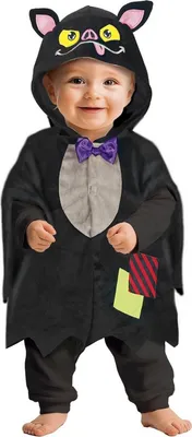 Produktbild von Fiestas Guirca - Fledermaus-Kostüm-Poncho für Baby Set FG223 (92) (Schwarz)