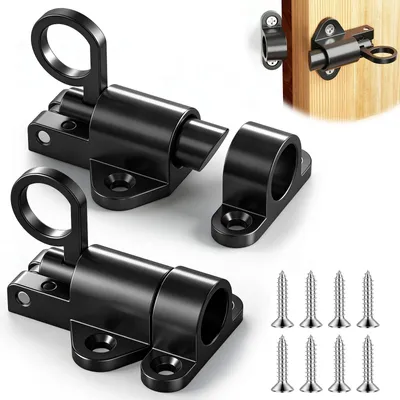 Produktbild von 2 automatische Türschlösser, Schraubfederschlösser, Federriegel für Holztüren, Schranktüren, Schuppen, Gartentore