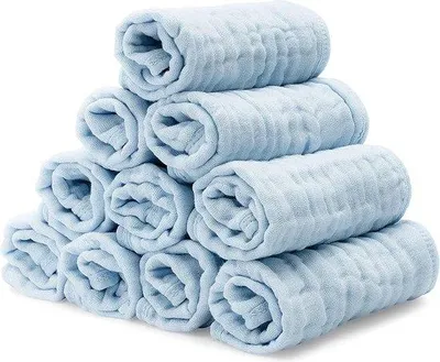 Obrázok produktu pre Sada 10 mušelinových utierok Famanu – 25,5 x 25,5 cm