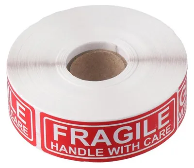 Fragile-Warnaufkleber, 500 Stück/Rolle, selbstklebend