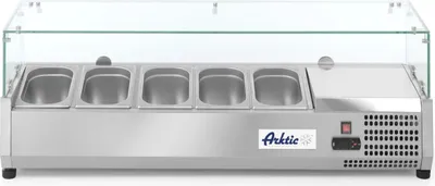 Produktbild von HENDI Kuhlvitrine          5x GN 1/4 mit gehärteter Glasauslage