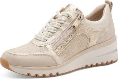 Produktbild von MARCO TOZZI Damen Sneaker in Schlangenoptik mit Keilabsatz 2-23767-45, Größe:39 EU, Farbe:Beige