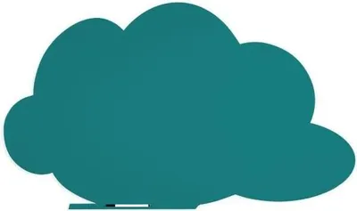 Produktbild von Symbol-Tafel Skinshape Wolke lackiert 100x150cm RAL 5021 wasserblau.