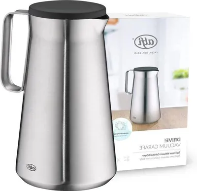 Produktbild von Famanu Thermoskan 1 L Edelstahl - Schwarz