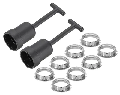 G9 Lampenfassungsringe, 8er Set, Zinklegierung, 95 mm, silber