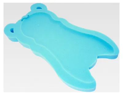 Produktbild von Badeschwammkissen für Kleinkinder - Rutschfeste, Atmungsaktive Badewannenkissen aus Weichem Schwamm mit Kopf- und Nackenstütze in Blau