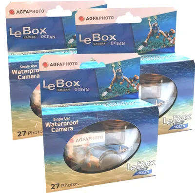 Produktbild von 3x 1A PHOTO PORST Einwegkamera Agfa LeBox Ocean