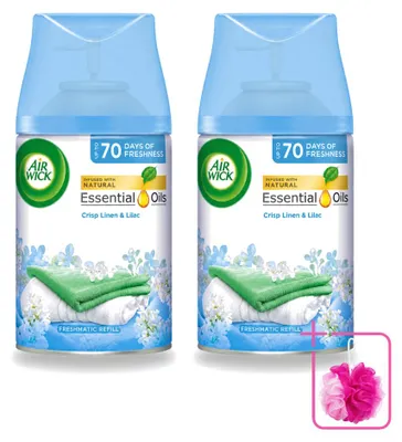 Produktbild von 2 x Air Wick Freshmatic Nachfüller - Frische Wäsche & Flieder - 250 ml - Sparpackung - 2 Stücke