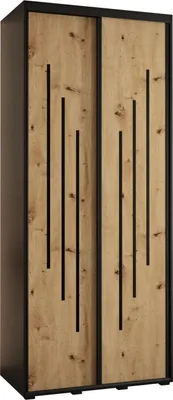 Produktbild von MEBLE KRYSPOL Davos 8 Schrank, zwei Türen - 235,2x100x45 cm - Schwarz Artisan Schwarz