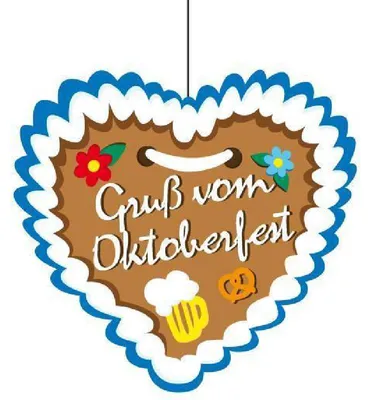Produktbild von Deckenhänger Lebkuchenherz Gruß vom   28cm