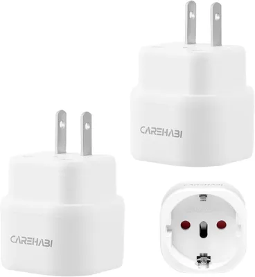 Produktbild von Reiseadapter Japan, Reduzierer Kanada, Stecker – Set mit 2 Stück – Außenstecker Typ A, geeignet für Steckdosen in Nordamerika – USA