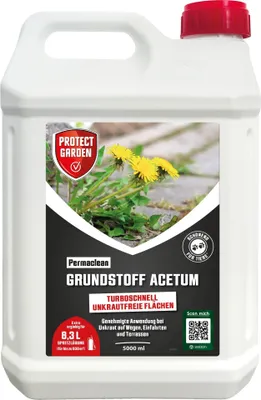 Obrázek produktu pro Permaclean Acetum 5 l - koncentrovaná základní látka proti plevelu, fungicid a baktericid pro cesty a nástroje
