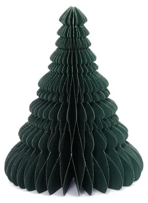 Only Natural – Wabenpapier-Weihnachtsbaum – Grün – 45 cm – Ansicht 1