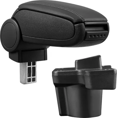 Produktbild von Armlehne Mittelarmlehne MAL Lederbezug in Schwarz für Mazda 2 Typ DJ ab 2014-