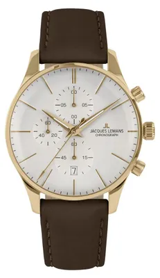 Produktbild von Jacques Lemans Chronographen London White - Gold
