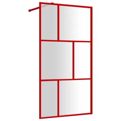 Obrázok produktu pre vidaXL Sprchová zástena pre sprchovací kút s priehľadným sklom ESG červená 115x195 cm