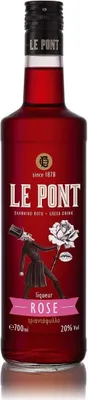 Produktbild von Griechischer Aperitif Rosenlikör | Süßer Rosen Likoer | 700ml Glas Flasche