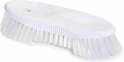 Produktbild von Scheuerbürste Polypropylen 19 cm weiß mit Bart, Kunststoffkörper