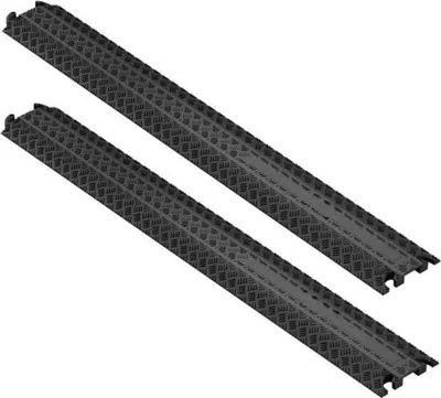 Obrázek produktu pro Kabelový žlab PRO - Kabelový práh - 2 kusy - 1 kanál - černý - 100 cm