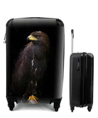 Produktbild von MuchoWow® Koffer Handgepäck Trolley Rollkoffer Kleine Reisekoffer mit 4 Rollen - Adler - Tier - Braun - Cabin Size < 55x40x23 cm & 55x40x20 cm - Fotokoffer - Kabinenkoffer - Boardgepäck - Reise-Box - Reisekoffer - Reisegepäck - Koffer mit Bild - Trolley für Kinder