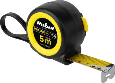 Produktbild von Robustes und präzises Stahlbandmaß 5m x 25mm mit Messhaken und Feststellknopf