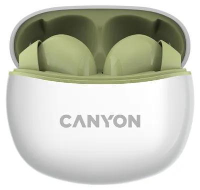 Produktbild von Canyon CNS-TWS5GR, Kabellos, Anrufe/Musik/Sport/Alltag, 20 - 20000 Hz, 36 g, Kopfhörer, Grün, Weiß