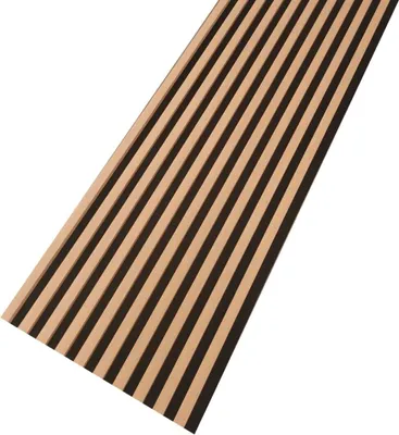Produktbild von MEBANO. Akustikpaneele Holz 240 x 53 cm, Farbe: Eiche Sonoma Wandpaneele, Holzpaneele Wand, Moderne Lamellenwand auf Filz, MDF Wandverkleidung