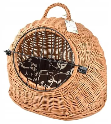 Produktbild von Sklep Wiklinowy Haustierkorb mit Kissen 44 cm