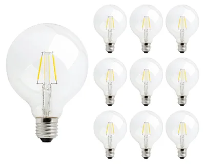 Productafbeelding van Spectrum LED Globelamp G80 E27 Helder - 4W 450lm 2700K - Warmwit - Vervangt 38W - 10 stuks