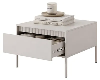 Produktbild von Kasinela - Couchtisch, 68x48x68h cm Beige, eine Schublade