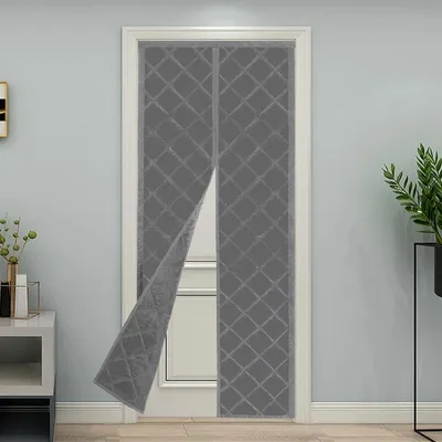 Immagine prodotto di Tenda termica magnetica per porte - Tenda isolante per porte - Resistente alle intemperie - A risparmio energetico - 85×205 cm, adatta per 81×203 cm - Grigio